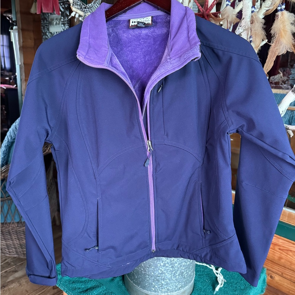 Blue and Purple Women's Jacket Size Small